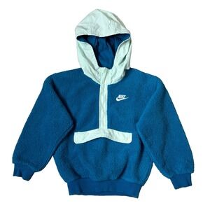 Nike Sportswear Club Fleece Loose 1/4 Zip Hoodie Pullover Sz Small Front Pocket